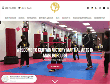 Tablet Screenshot of cvmartialarts.com